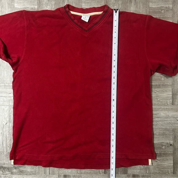 Men's Columbia Red Pullover V Neck Long Sleeve Sweatshirt Size XL - Picture 5 of 7